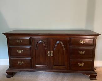 F10 - $175. Pennsylvania House Solid Wood Dresser. Measures 66" wide x 20" deep x 34" tall.
