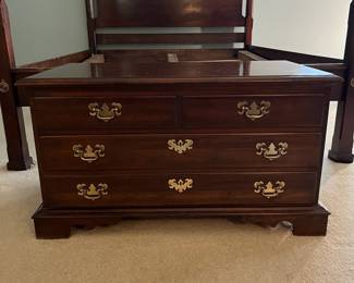 F23 - $200. Pennsylvania House Blanket Chest with *drawers*. Both drawers are the full length - 1 is shallow & 1 deep. Measures 36" wide x 20" deep x 20" tall.