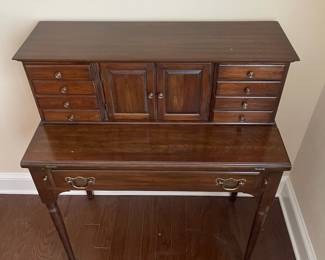 F3 - $150. Pennsylvania House Flip Top Desk. Very good vintage condition! Measures 34" wide x 18" deep x 41" tall.