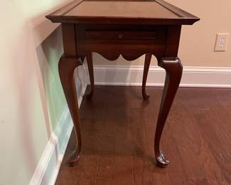 F7 - $85. Pennsylvania House Side Table with 2 Pull out trays. Measures 30" wide x 18" deep x 25" tall.