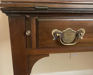 F3 - $150. Pennsylvania House Flip Top Desk. Very good vintage condition! Measures 34" wide x 18" deep x 41" tall.