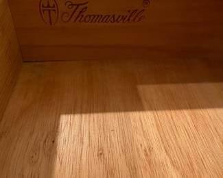 F5 - $150. Thomasville Buffet. Measures 40" wide x 18" deep x 37" tall. When the top flips open it is 80" wide.