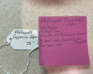 F74 - $75. Pfaltzgraff Cappuccino. 22 Pcs.