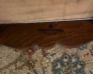 F58 - $225. Pennsylvania House Vanity & Bench. Measures 38" x 19" x 30.25". Bench measures 22" x 17.5" x 17" tall.