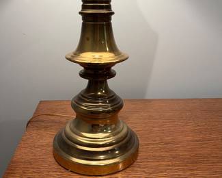 F67 - $40. Brass Table Lamp. Measures 29.5" tall.