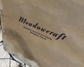 F50 - $250. Meadowcraft Table & 4 Chairs. Table is 43" round x 29" tall. Has been used on a screened in porch. Very good vintage condition - needs cleaned up but sturdy chairs and table!