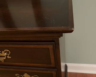 F60 - $425. Hitchcock Dresser with Mirror. Measures 64" wide x 18.75" deep x 35.5" tall. Mirror is 48.5" x 45" tall. 80.5" tall when Mirror is attached to dresser. Some signs of wear from age but solid and overall very good condition!