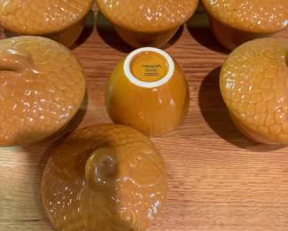 F11 - $60. Pfaltzgraff - 8 Yellow Acorns