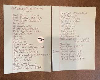 F70 - $450. Pfaltzgraff Yorktowne. 153 Pieces.