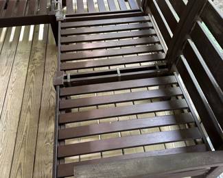 F47 - $100. Patio Sectional. Measures 91" x 64". No cushions included. Each piece moves individually and can be different configurations.