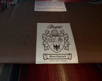 F15 - $125. Southwood Sofa with Striped Upholstery. In very good condition. Measures 83.5" x 30" x 36" tall. 21" floor to seat.