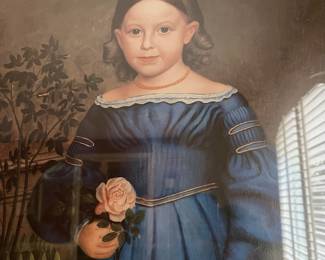 F30 - $50. Beautiful Framed Print of "Rosa Heywood" by Robert Peckham. Measures 21.25" x 30.25" tall.