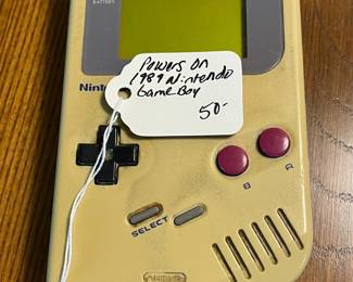 F38 - $50. 1989 Nintendo Game Boy. Powers On.