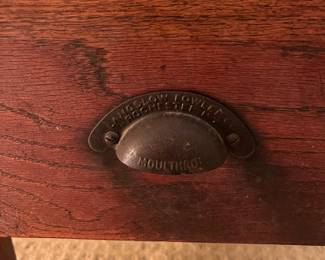 F63 - $50. Solid Wood School Desk. Measures 21" x 28.75" x 31" tall.