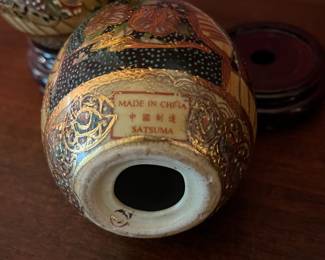 F40 - $80. Satsuma Eggs - 3 Pc Set. 2 - 4.5". 1 - 12".