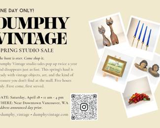 Dumphy Vintage April PopUp postcard back