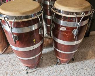 Vintage pair bongo drums with carrying cases $1,000