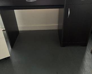 Black desk. Built with keyboard rollout platform 