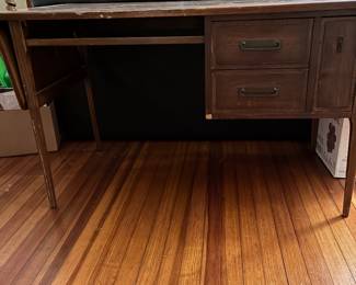 Wood desk. Some minor damage 