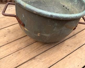 copper mixing bowl from Chicago chocolate factory