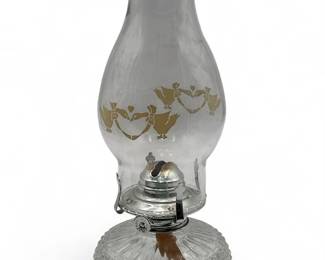 VintageStyle Glass Kerosene Lamp