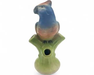 1920s30s Ceramic Parrot Bud Vase