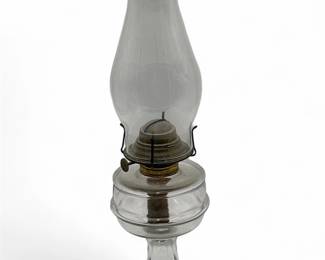 Antique Style Clear Glass Kerosene Hurricane Lamp