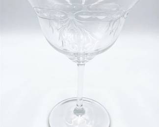 Vintage NeedleEtched Crystal Glass