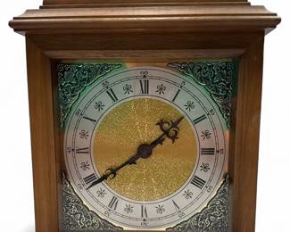 Mantel Bracket Clock In Hardwood Casing