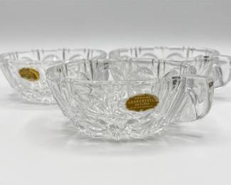 Set Of Three Vintage Lead Crystal Dishes