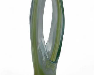 MidCentury Modern HandBlown Art Glass Sculpture Vase