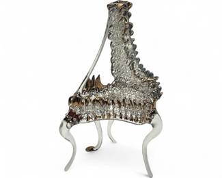 Decorative Miniature Glass Piano Figurine