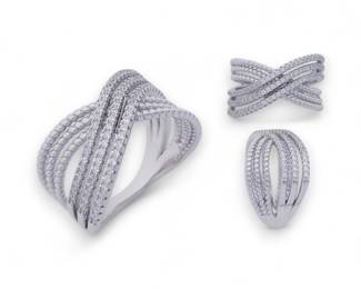 Sterling Silver CZ MultiBand Ring