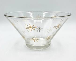 1960s Midcentury Modern Glass Serving Bowl