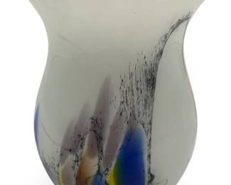 Vintage Modern Glass Vase Designed By Hans Jurgen Richartz