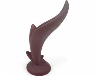 Van Briggle Arts  Crafts Mulberry Glazed Ceramic Foliate Vase