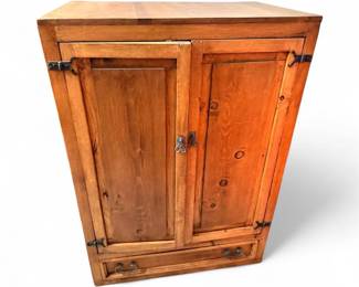 Rustic Pine Antique Cupboard Small Armoire