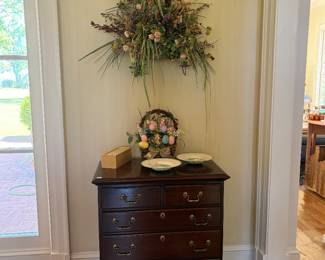 Pair - Metal Wall Candle Sconces; Link-Taylor Small Chest