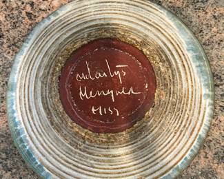 Back of Vintage McCarty ashtray 8”, Pup signed.