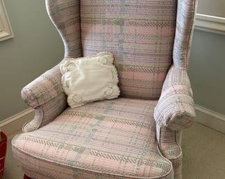 Upholstered wing chair