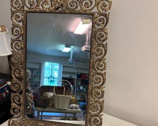 Iron mirror with stand