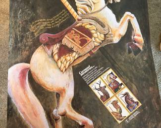 USPS 80s carousel poster