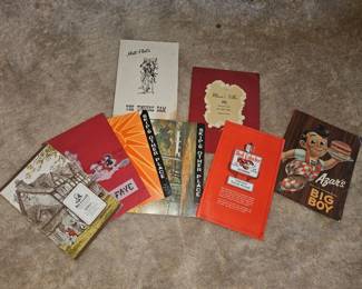 vintage restaurant menus