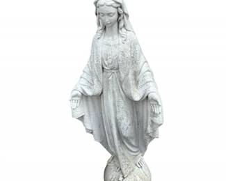 126 SereneMadonnaGardenStatueTimelessPeaceGrace