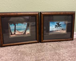 119 CoastalPalmBeachWallArtSetRelaxedOceanVibes