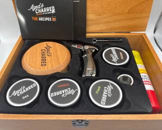 42 AgedCharredCocktailSmokerKitWoodBoxTorchWoodChips