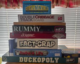 100 BoardGameLotScrabbleRummyCribbageMoreBundle