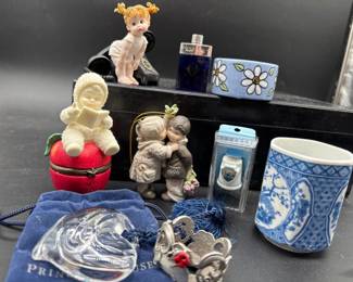 11 VintageCollectibleLotGlassOrnamentsFigurinesDecorMix