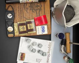 80 CigarBarAccessoriesLotCuttersStoppersStonesMore