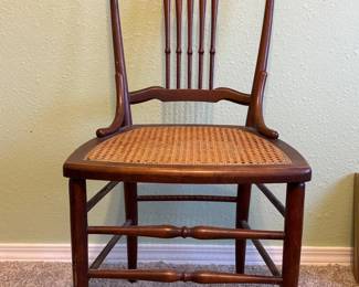 114 TimelessCaneSeatChairClassicWoodDiningAccent